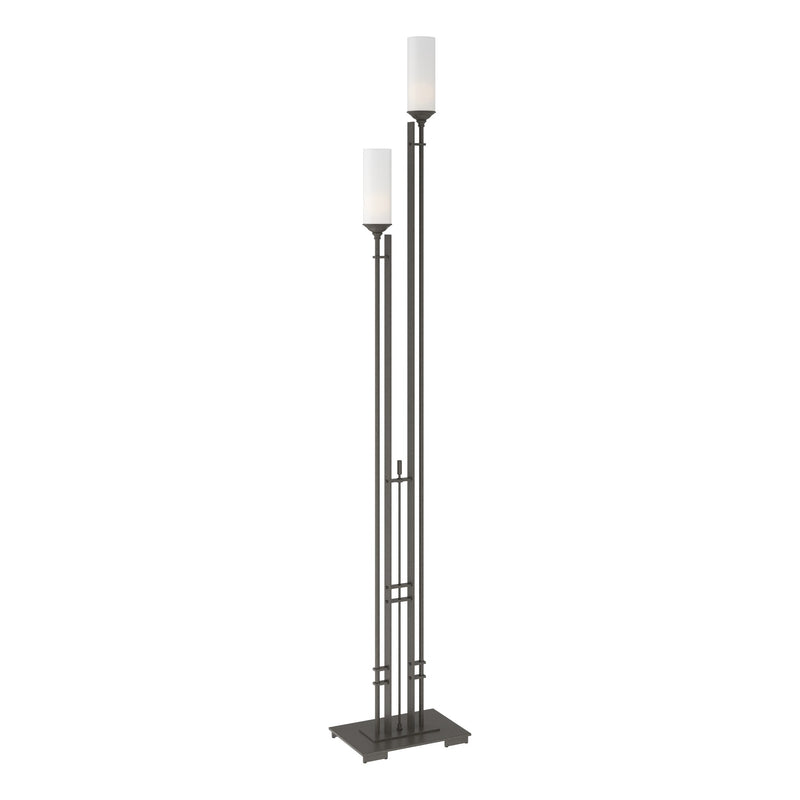 Metra Twin 2-Light 75" Floor Lamp in Dark Smoke