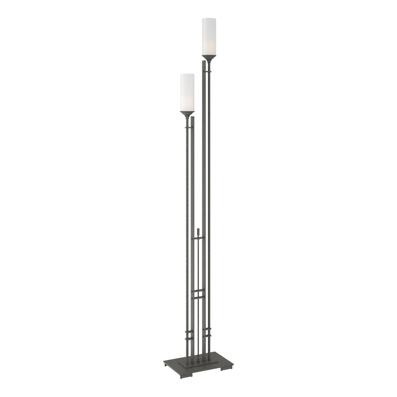 Metra Twin 2-Light 75" Floor Lamp in Natural Iron