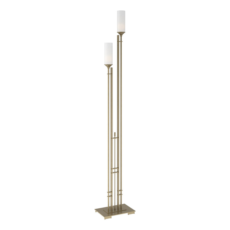 Metra Twin 2-Light 75" Floor Lamp in Soft Gold