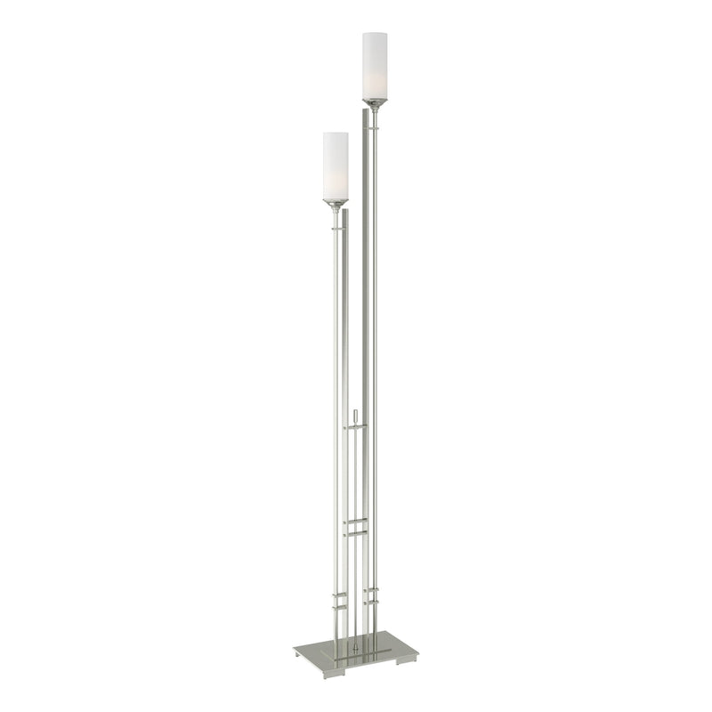 Metra Twin 2-Light 75" Floor Lamp in Sterling