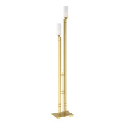 Metra Twin 2-Light 75" Floor Lamp in Modern Brass