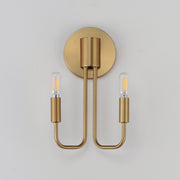 Abner 2 Light Wall Sconce in Natural Aged Brass