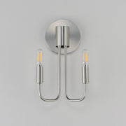 Abner 2 Light Wall Sconce in Satin Nickel