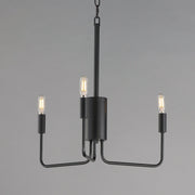 Abner 3 Light Chandelier in Black
