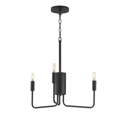 Abner 3 Light Chandelier in Black