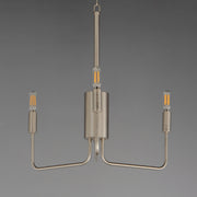 Abner 3 Light Chandelier in Satin Nickel