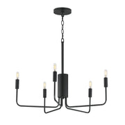Abner 5 Light Chandelier in Black