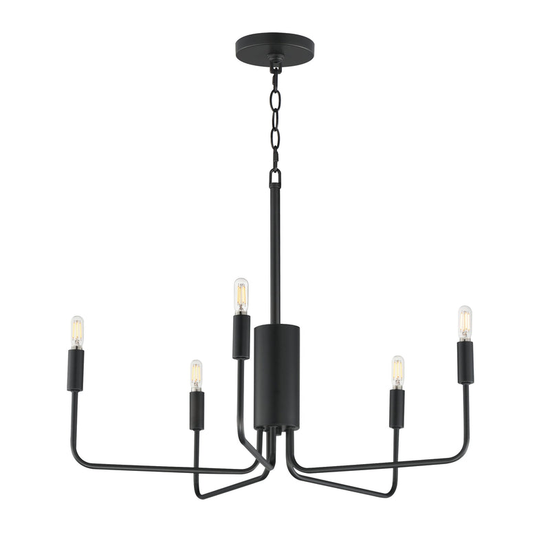 Abner 5 Light Chandelier in Black