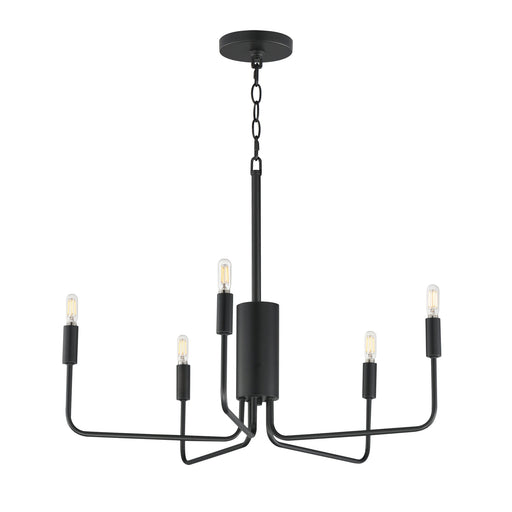 Abner 5 Light Chandelier in Black