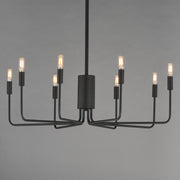 Abner 8 Light Chandelier in Black