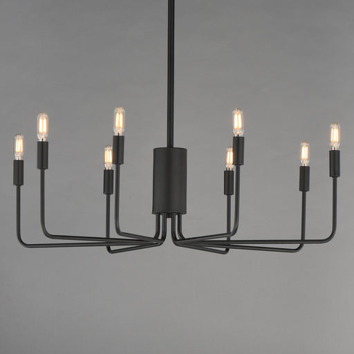 Abner 8 Light Chandelier in Black
