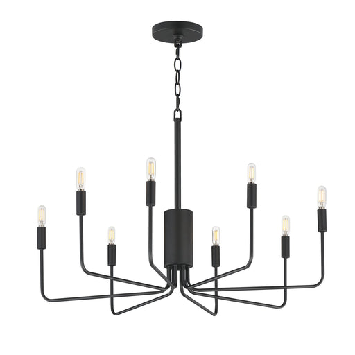Abner 8 Light Chandelier in Black