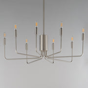 Abner 8 Light Chandelier in Satin Nickel