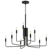 Abner 9 Light Chandelier in Black
