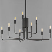 Abner 9 Light Chandelier in Black