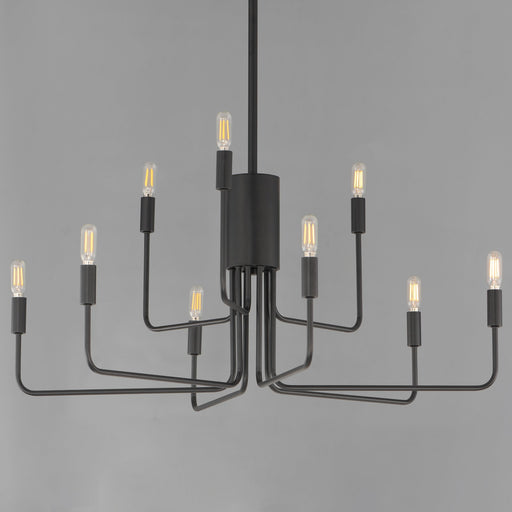 Abner 9 Light Chandelier in Black