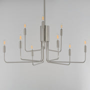 Abner 9 Light Chandelier in Satin Nickel