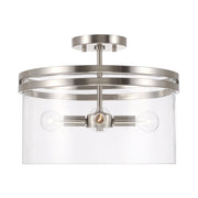 Fuller 4-Light Semi-Flush Mount in Brushed Nickel