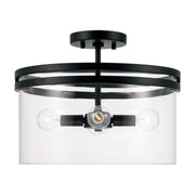 Fuller 4-Light Semi-Flush Mount in Matte Black