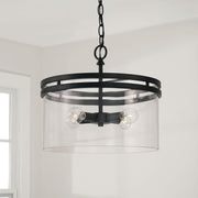 Fuller 4-Light Semi-Flush Mount in Matte Black