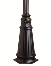 72" Outdoor Lamp Post in Black