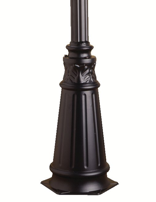 72" Outdoor Lamp Post in Black