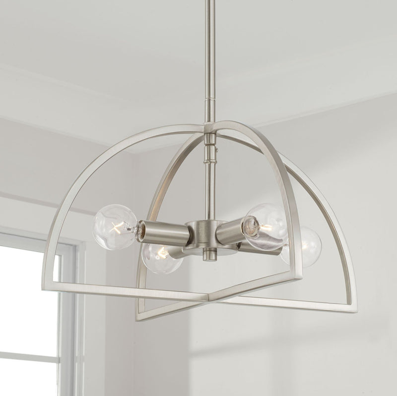 Lawson 4-Light Semi-Flush Mount in Brushed Nickel