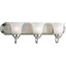 Alabaster Glass Three Light Bath Bracket in Brushed Nickel