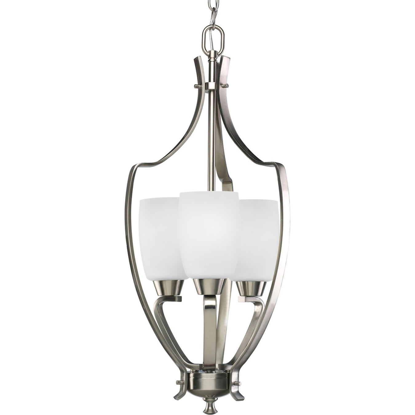 Wisten Three Light Foyer Pendant in Brushed Nickel