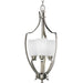 Wisten Three Light Foyer Pendant in Brushed Nickel