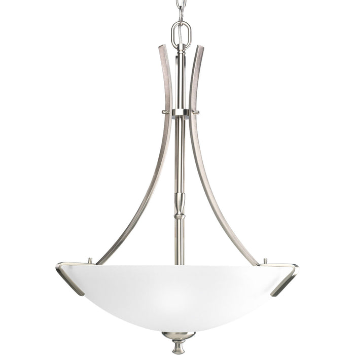 Wisten Three Light Foyer Pendant in Brushed Nickel
