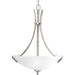 Wisten Three Light Foyer Pendant in Brushed Nickel