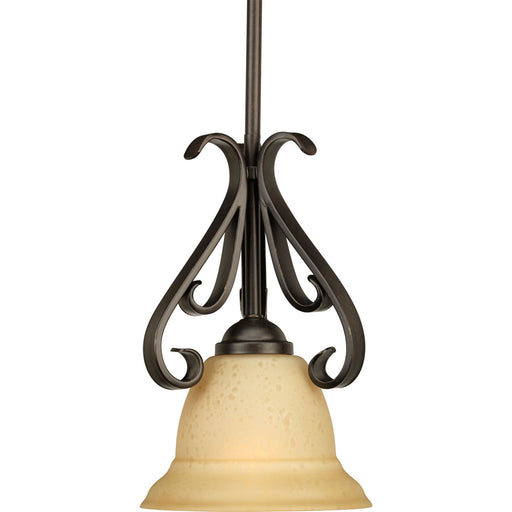Torino One Light Pendant in Forged Bronze