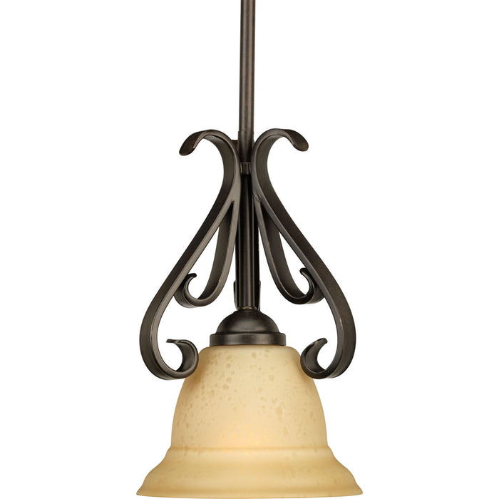 Torino One Light Pendant in Forged Bronze