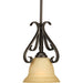 Torino One Light Pendant in Forged Bronze