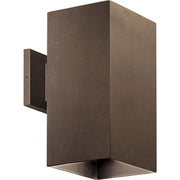 Square Outdoor Wall Sconce in Antique Bronze