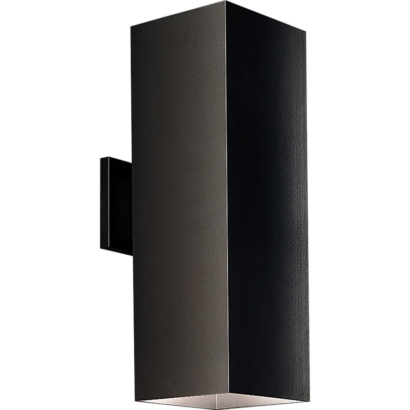 Square 2-Light Outdoor Wall Sconce in Black