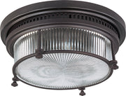 Hi-Bay 2 Light Flush Mount in Bronze