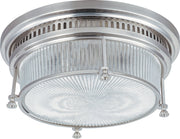 Hi-Bay 2 Light Flush Mount in Satin Nickel