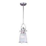 Hi-Bay 9" Glass Pendant in Satin Nickel