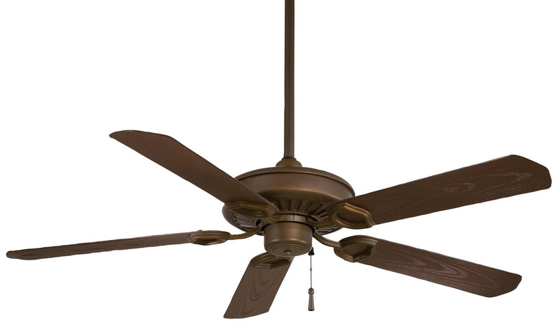 Sundowner 54" Outdoor Ceiling Fan in Oil Rubbed Bronze / Dark Maple