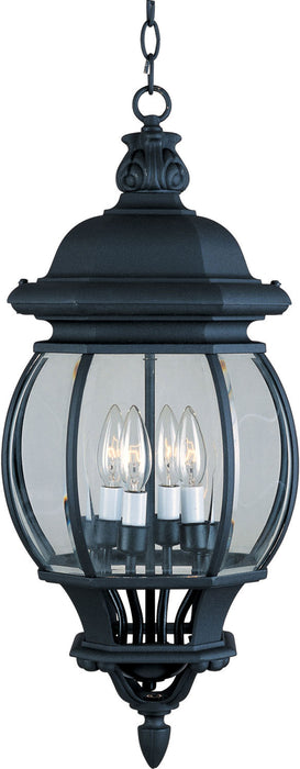 1039BK - Crown Hill 4-Light Outdoor Hanging Lantern in Black by Maxim Lighting