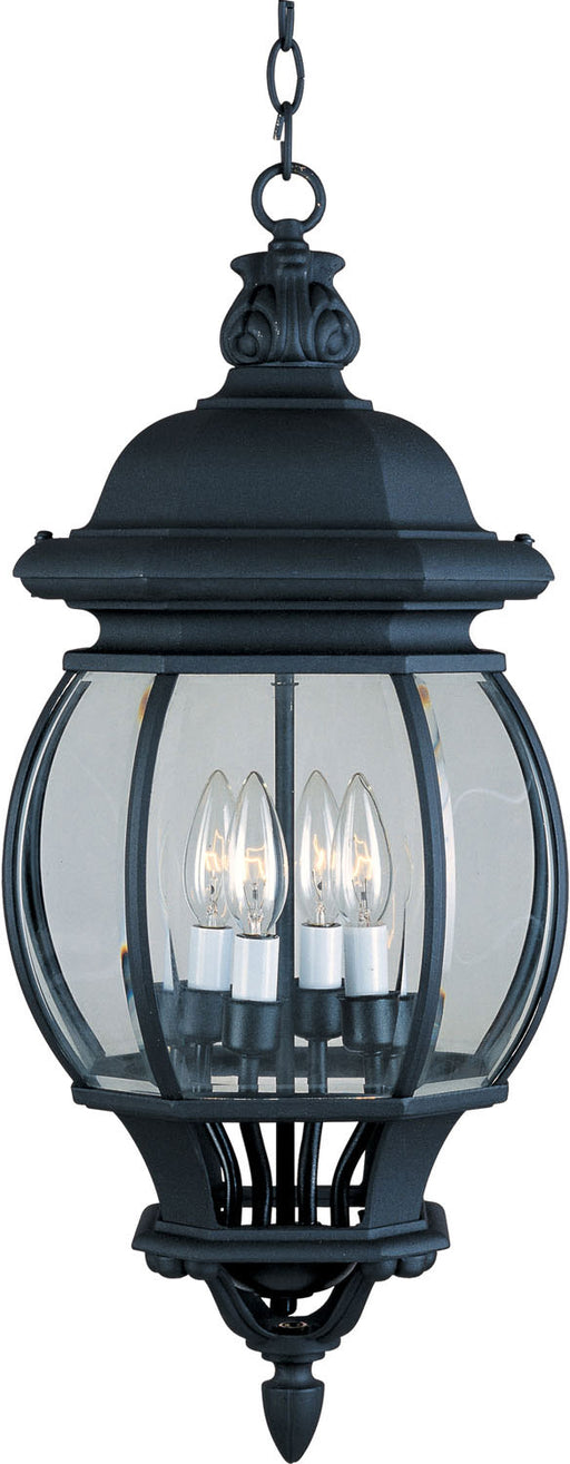 1039BK - Crown Hill 4-Light Outdoor Hanging Lantern in Black by Maxim Lighting