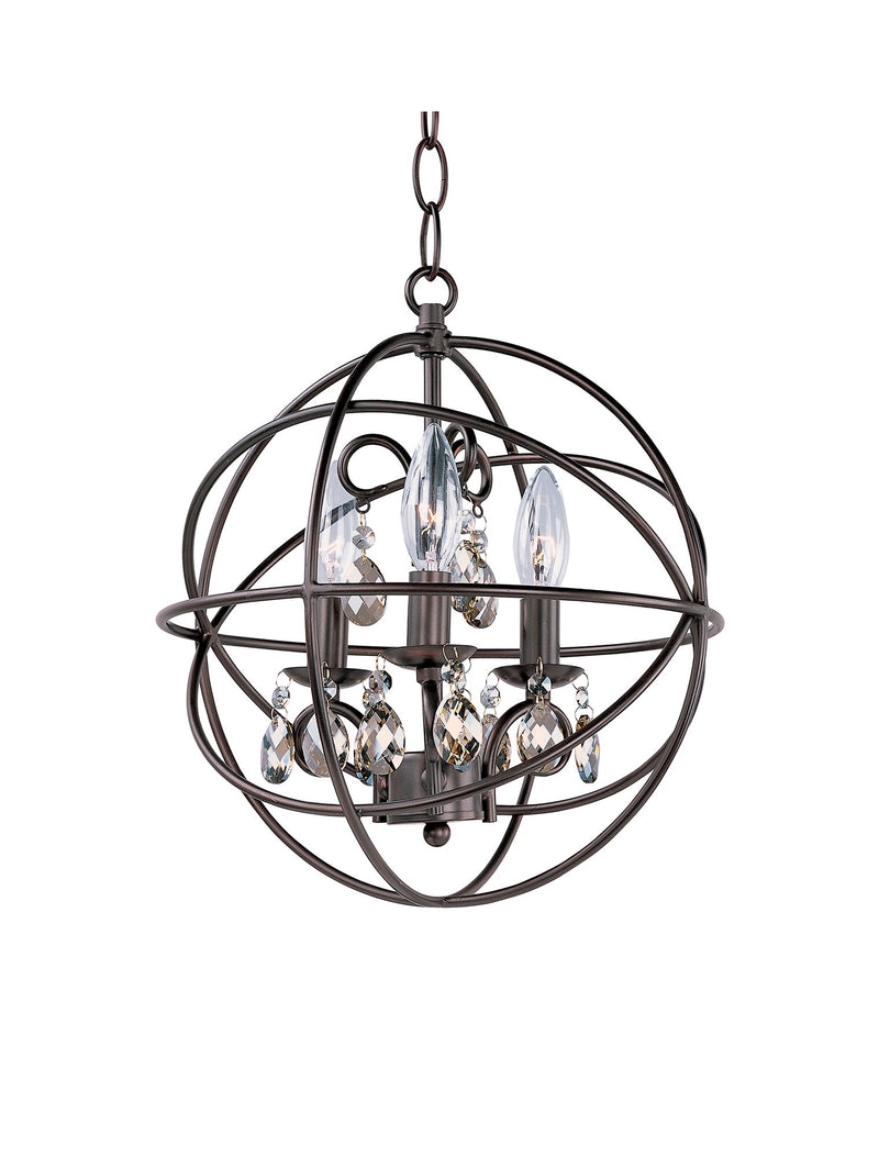 Orbit 3 Light Chandelier in Oil Rubbed Bronze