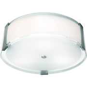 Tara 18" 3-Light Flush Mount in Brushed Steel