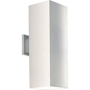 Square 2-Light Outdoor Wall Sconce in White