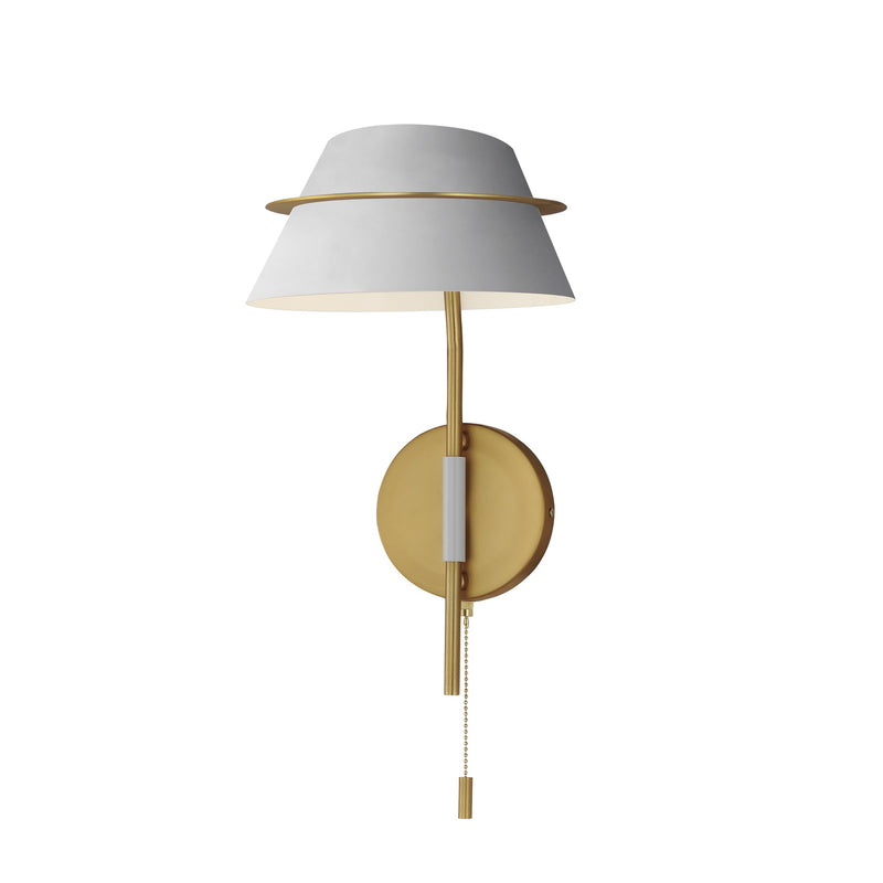 Lucas 1 Light Wall Sconce with Switch in Natural Aged Brass