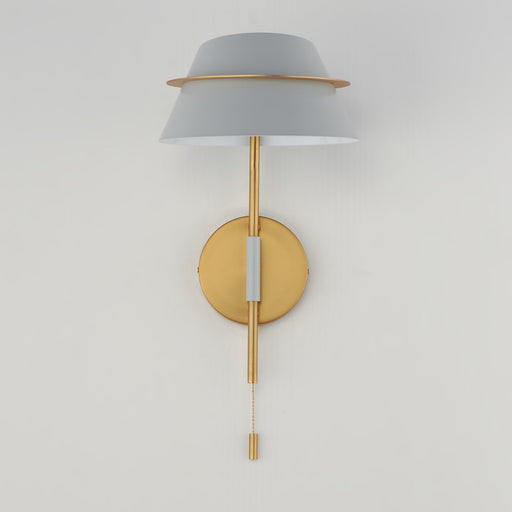 Lucas 1 Light Wall Sconce with Switch in Natural Aged Brass