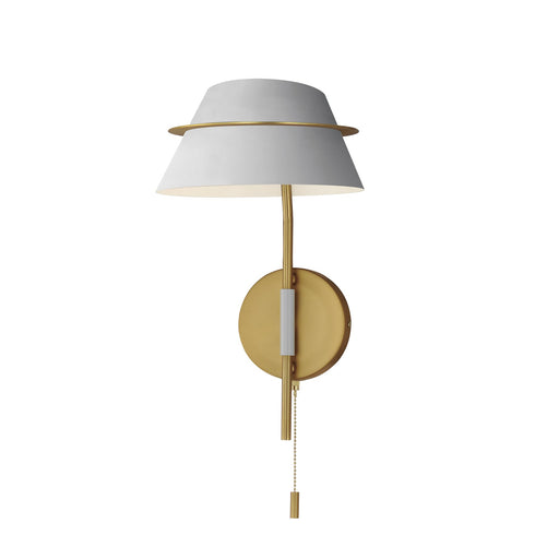 Lucas 1 Light Wall Sconce with Switch in Natural Aged Brass