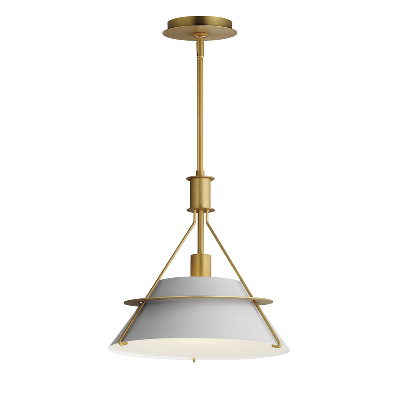 Lucas 14.5" 1 Light Pendant in Natural Aged Brass